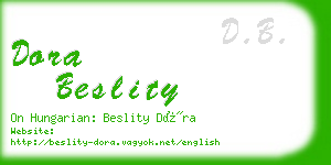 dora beslity business card